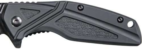 Smith & Wesson SW1101 6.89in Stainless Steel Folding Knife with 3in Drop Point Blade and Rubberized Handle for Outdoor