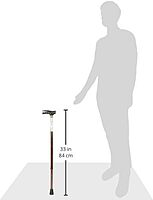 DMI Lightweight Aluminum Adjustable Walking Cane with Derby-Top Handle