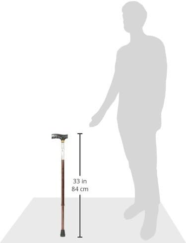 DMI Lightweight Aluminum Adjustable Walking Cane with Derby-Top Handle