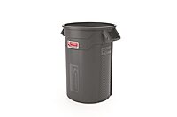 Suncast Commercial Utility Trash Can with Vented Channels, Ergonomic Handles, Rolled Upper Lip, Made in The USA