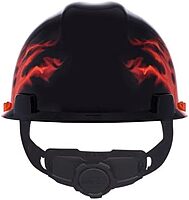 MSA Freedom Series V-Gard Cap Style Safety Hard Hat with Fas-Trac III Ratchet Suspension