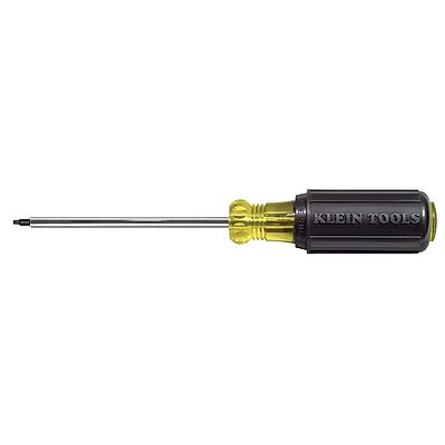 Klein Tools 662 #2 Square-Recess Tip Screwdriver, Made in USA, 4-Inch Round Shank and Cushion Grip Handle