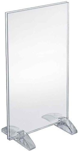 Azar Displays Dual-Stand Vertical/Horizontal Acrylic Sign Holders