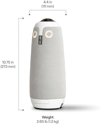 Owl Labs Meeting Owl 3 - 360° 1080p HD Conference Room Camera, AI-Driven Speaker-Tracking