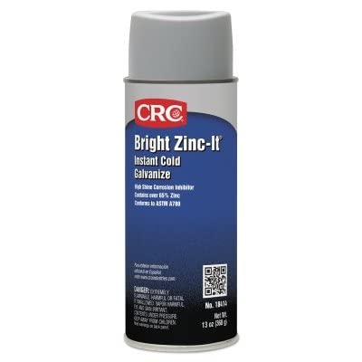 CRC Bright Zinc Instant Cold Galvanize, 16 oz Aerosol Can (Silver)