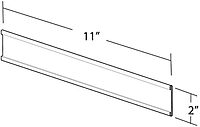 Azar Displays 199609 11-Inch Width by 2-Inch Height Adhesive Back Nameplate, 10-Pack