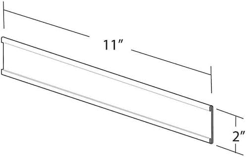 Azar Displays 199609 11-Inch Width by 2-Inch Height Adhesive Back Nameplate, 10-Pack
