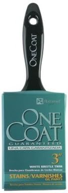 ONE COAT Stain/Varnish Brushes, 7/8" thick, 3 1/4" trim, White China (425-996840400) Case of 6