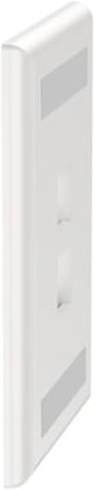 Panduit NK2FWHY 1-Gang 2-Port Faceplate with Label, White