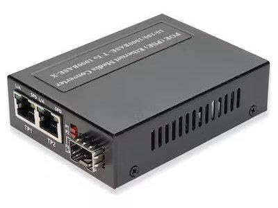 AddOn 10/100/1000BASE-TX(RJ-45) X2 to 1 Open SFP Port POE+ (30W) Media CONVERTE