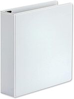 Universal Deluxe Easy-to-Open D-Ring View Binder, 3 Rings, 2" Capacity, 11 X 8.5, White