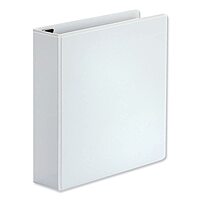 Universal Deluxe Easy-to-Open D-Ring View Binder, 3 Rings, 2" Capacity, 11 X 8.5, White