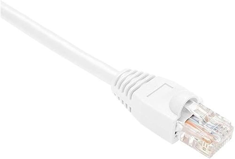 Unirise PC5E-03F-WHT-S CAT5E ETHERNET Patch Cable, UTP, White, SNAGLESS, 3FT