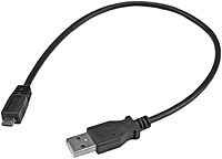StarTech.com 1 ft. (0.3 m) USB to Micro USB Cable - USB 2.0 A to Micro B - Black - Micro USB Cable (UUSBHAUB1)