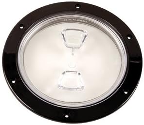 Beckson 6" Clear Center Screw-Out Deck Plate - Black