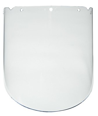 MSA 8" X 17" X 0.098" Clear Proprionate Chemical Splash Visor For V-Gard System Frames