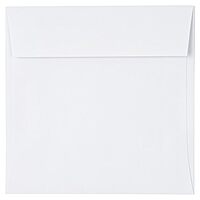 JAM PAPER Square Invitation Envelopes - White - Gummed Seal - 25/Pack