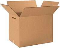24 x 18 x 18" Double Wall Corrugated Shipping Boxes with Hand Holes (Pack of 10)