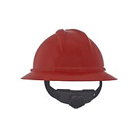 MSA V-Gard 500 Full-Brim Hard Hat with Fas-Trac III Ratchet Suspension