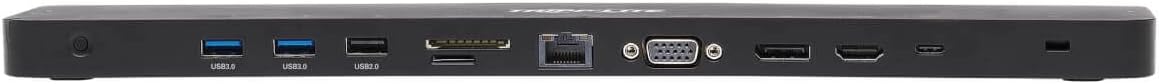 Tripp Lite USB-C Docking Station with Triple Display, 4K HDMI @ 30 Hz, DisplayPort, VGA, USB-A 3.2 Gen 1