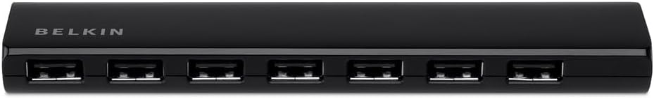 Belkin 7-Port Ultra-Slim Desktop USB Hub - Desktop USB Hub 2.0 - 7 Hi-Speed USB Ports
