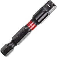 Milwaukee 48-32-5030 Shockwave Steel Impact Duty 1/4 Inch Hex Shank to 1/4 Inch Square Socket Adapter
