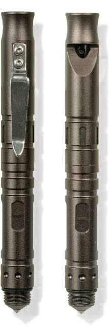 VooDoo Tactical 07-1231014000 The Grunt Compact Whistle, Glass Breaker Pen Gray
