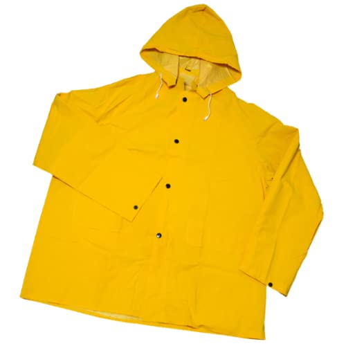 West Chester 813-4036-XL 0.35 mm PVC Over Polyester Rainsuit Extra Large - Yellow - 3 Piece