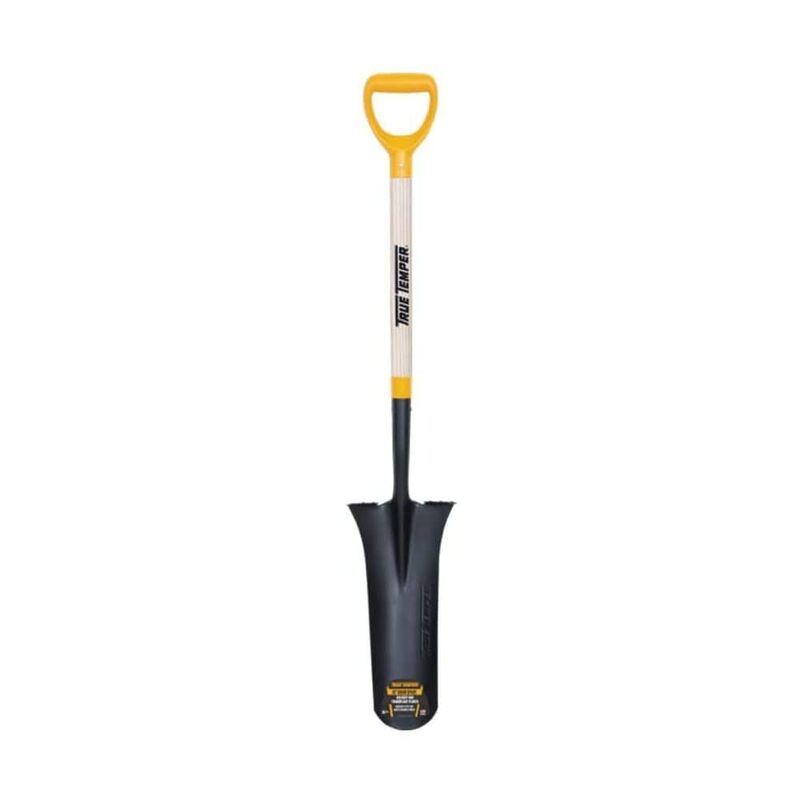 Wood D-Handle Drain Spade Hardwood Handle Drain Trench Spade