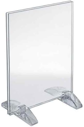 Azar Displays Dual-Stand Vertical/Horizontal Acrylic Sign Holders