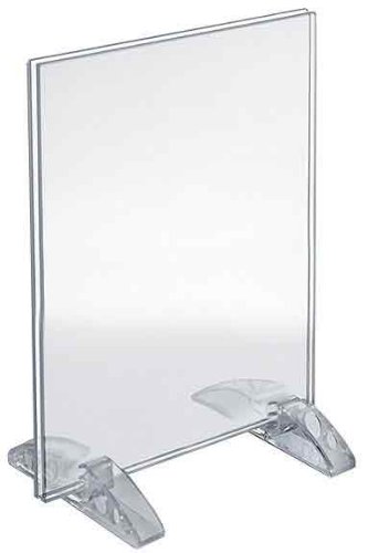 Azar Displays Dual-Stand Vertical/Horizontal Acrylic Sign Holders
