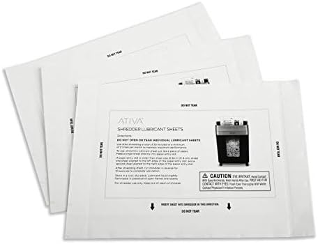 Ativa™ Shredder Lubricant Sheets, Pack Of 100 Sheets