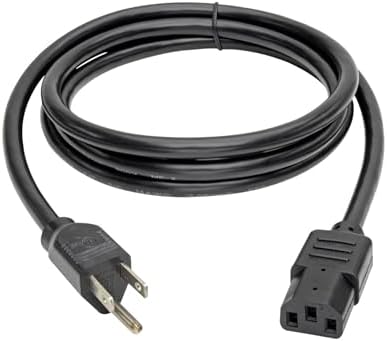 Tripp Lite Heavy-Duty Computer Power Cord, 15A, 14 AWG (NEMA 5-15P to IEC-320-C13)