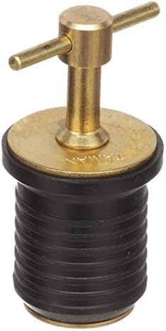 Attwood 7526A7 T-Handle Brass Drain Plug - 1 Inch (Pack of 12)