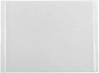 JAM PAPER Plastic Envelopes with Tuck Flap Closure - Clear