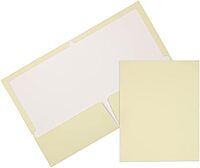 JAM PAPER Laminated Two-Pocket Glossy Presentation Folders - Letter Size