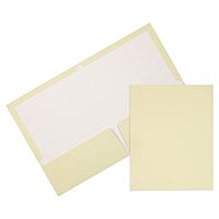 JAM PAPER Laminated Two-Pocket Glossy Presentation Folders - Letter Size