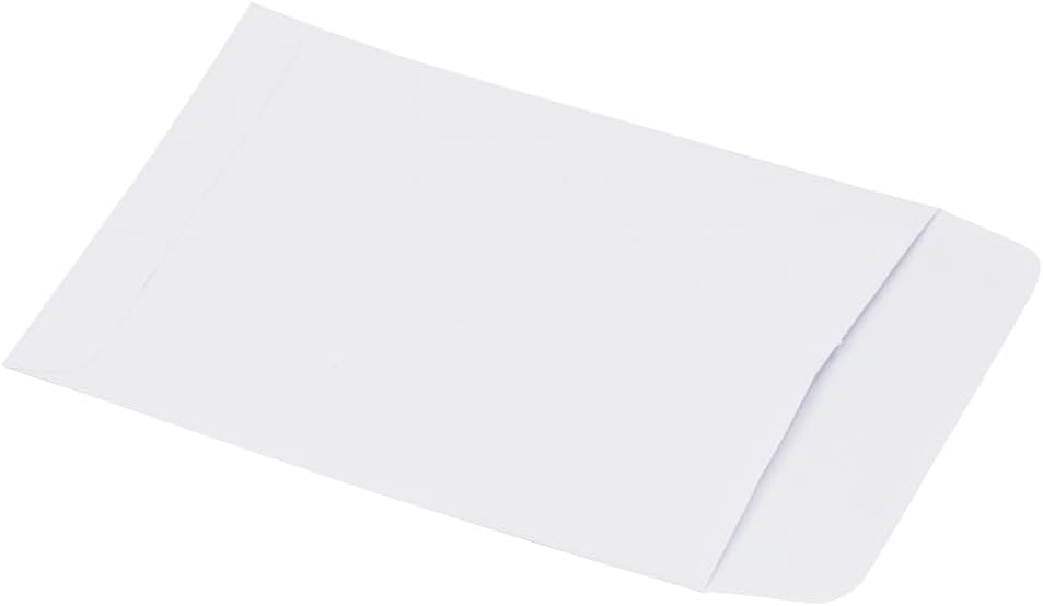 JAM Paper Open-End Catalog Envelopes with Gummed Closure - White