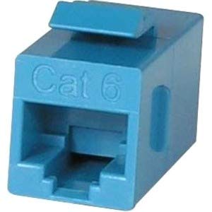 Unirise, USA Unirise Cat6 RJ45 Keystone in-line Coupler, Blue C6-CPLR-BLU