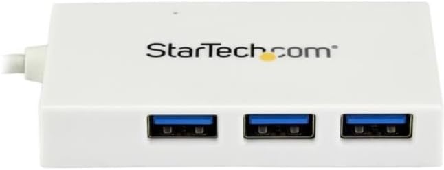 StarTech.com 4-Port USB 3.0 Hub - Powered USB 3.0 Hub - USB-C to 1x USB-C and 3X USB-A Adapter - 1x USB-C White