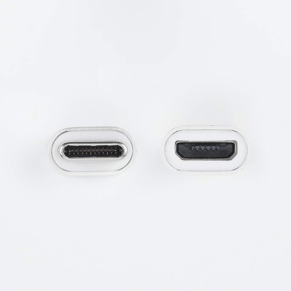 Rocstor Micro USB/Data Transfer Adapter - Type C Male USB - Type B Female Micro USB - White Female Slim Adapter White