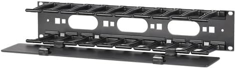 APC by Schneider Electric Horizontal Cable Manager, 2U x 4" Deep, Single-Sided with Cover