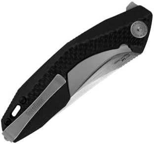 Kershaw Tumbler Folding Pocket Knife, 3.25 Inch Blade with Manual Open, Sub-Frame Lock (4038), Black