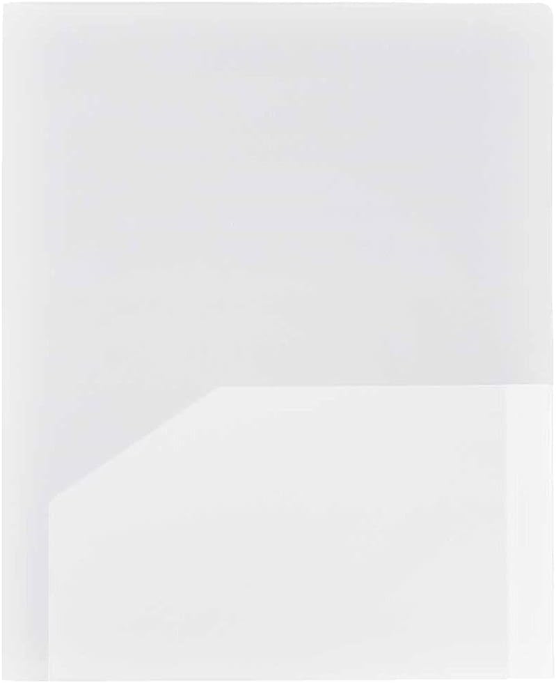 JAM Paper Heavy-Duty 2-Pocket Plastic Presentation Folders - Letter Size
