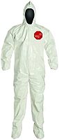 DUPONT Tychem SL Coverall - Zip, Storm Flap & Attached Socks (SL122BWH2X001200)