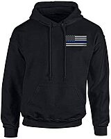 THIN BLUE LINE Unisex Thin Blue Line American Flag Hoodie