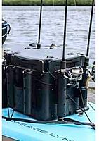 RAILBLAZA Gear Hub Kayak Fishing Crate - with 4 Internal Rod Holders, Storage for 8 TackleBoxes