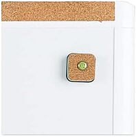 U Brands PinIt Combination Dry Erase Board with White Frame, Office Supplies, Includes Marker and Magnet, 16” x 20”