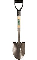 AMES/TRUE TEMPER 163037900 Mini Shovel, 6" W x 8" L, Carbon Steel, 27", D-Grip Hardwood Handle