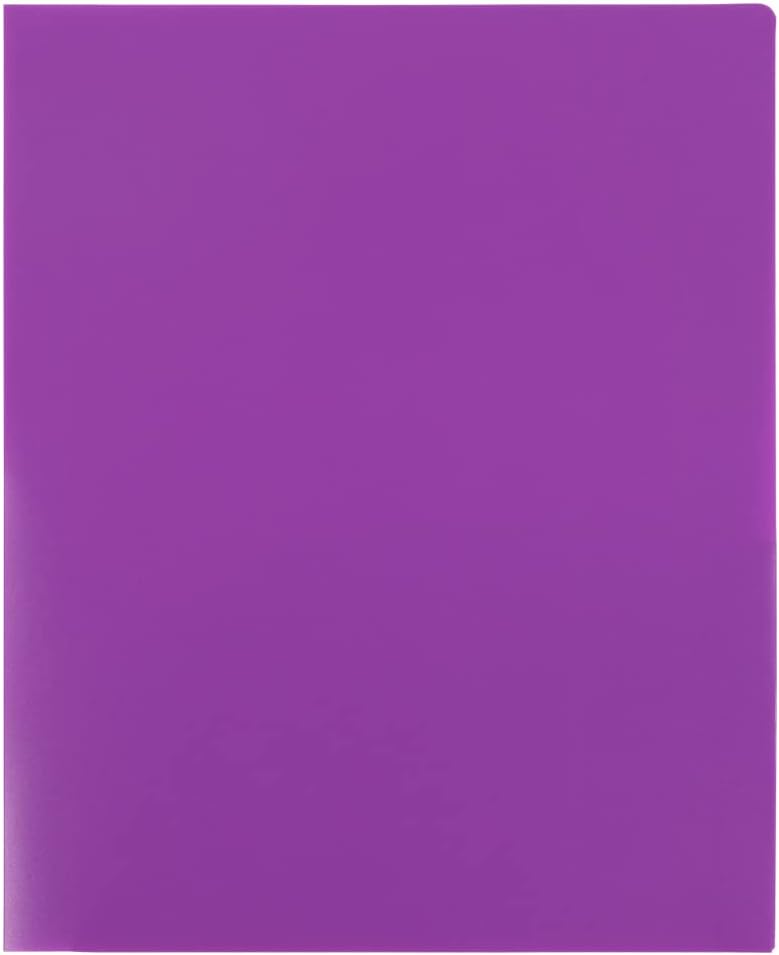 JAM Paper Heavy-Duty 2-Pocket Plastic Presentation Folders - Letter Size